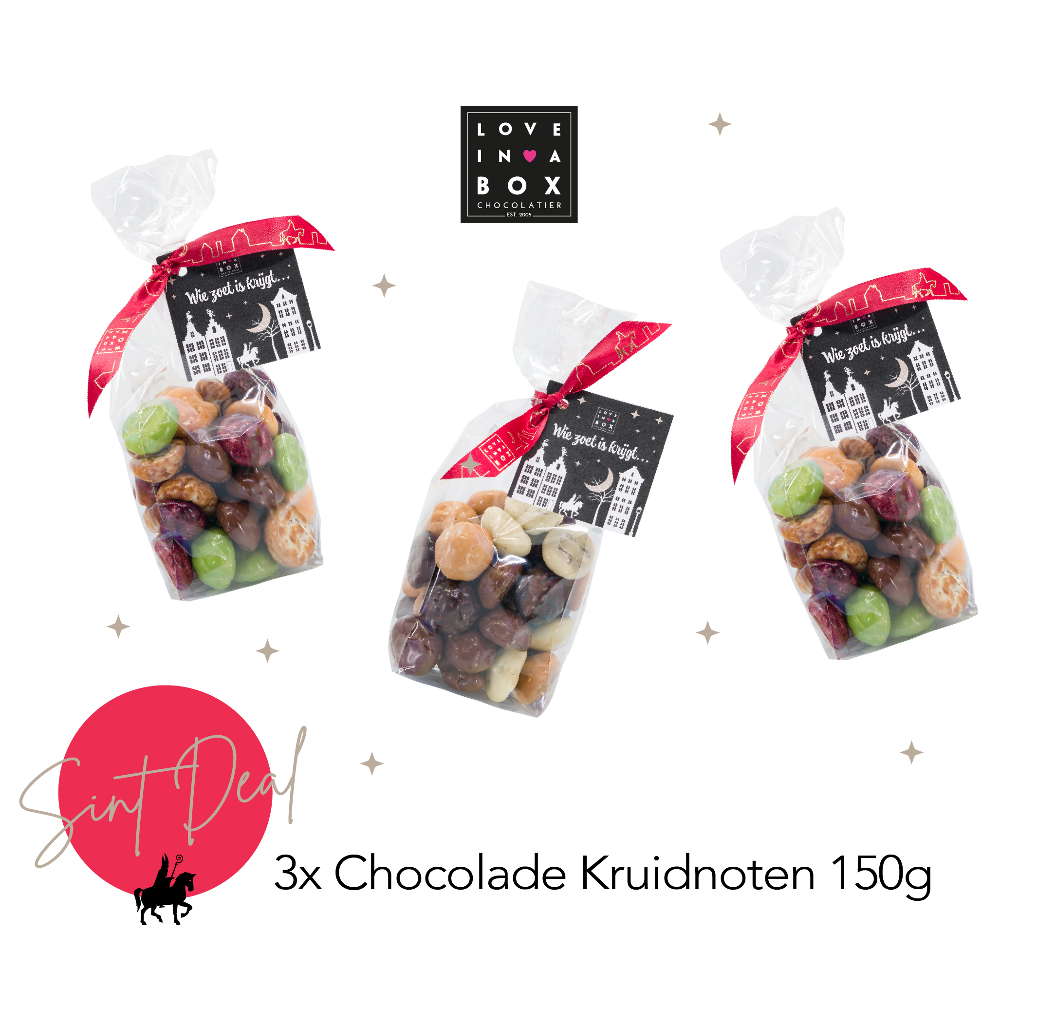 AKTIE Sintchocolade Chocolade Kruidnoten Sint DEAL - 3x 150g