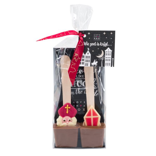 Sintchocolade Hot Chocolate Spoons Melk Sint Editie - 90g