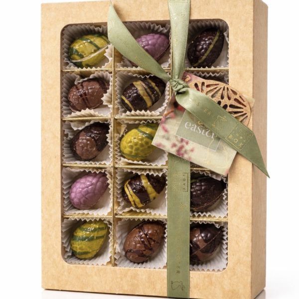 Paaschocolade Luxe Gevulde Paaseitjes Mix in box - 15st