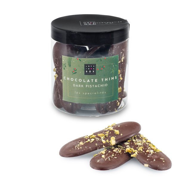 Kerstchocolade Luxe Chocolade Thins Puur Pistache - 100g