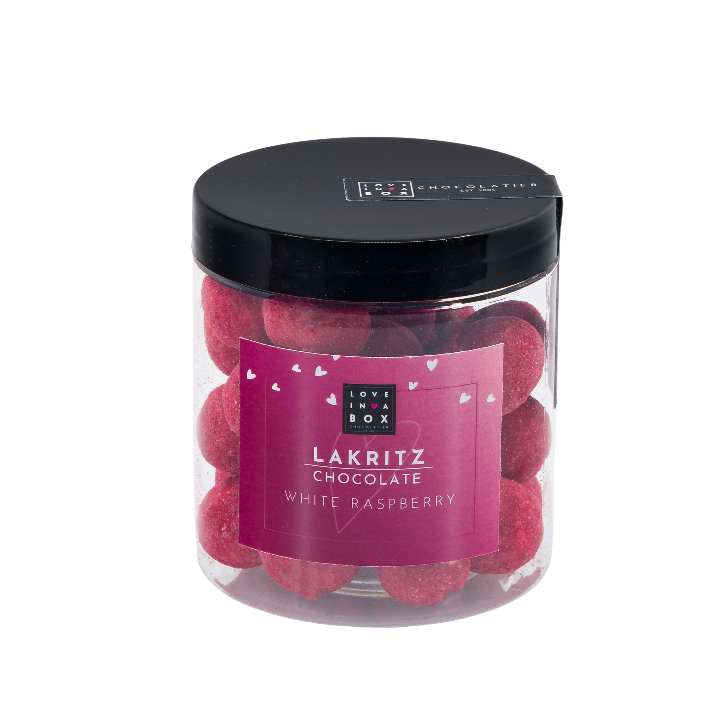 Valentijn Lakritz drop witte chocolade & framboos - 150g