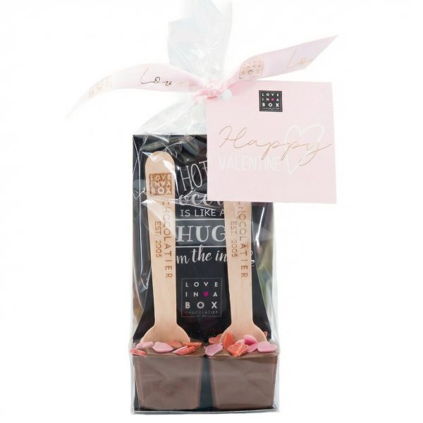 Valentijn Chocolade Spoons Melk Mini Hartjes Foil - 2 st