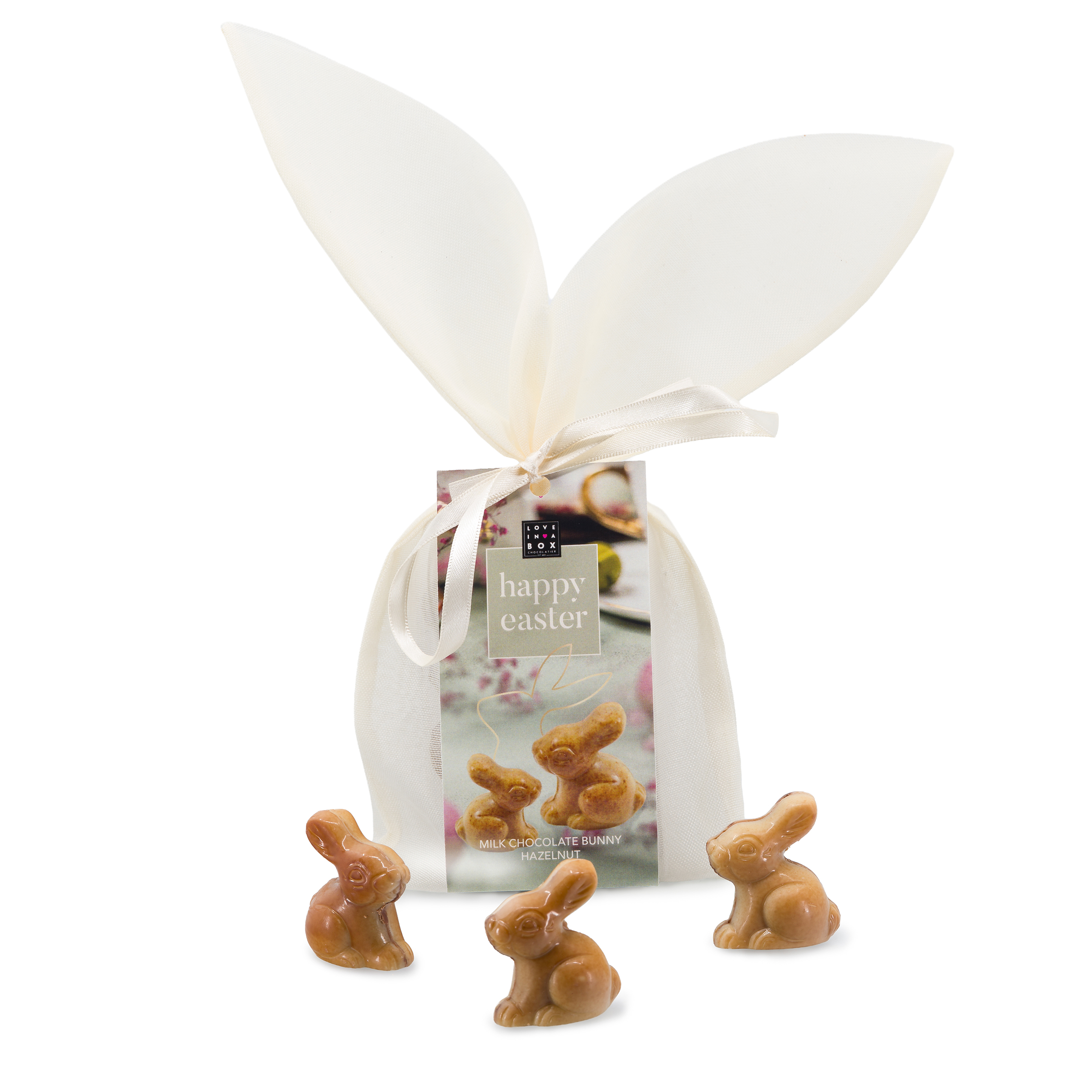 Luxe Chocolade Paaseieren Gevuld Mix in Bunny Bag - 125g