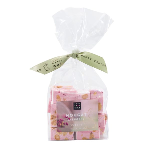 Pasen Nougat Amandel & Framboos - 125g