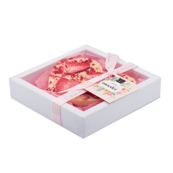 Moederdag Luxe Chocolade Hart Massief Wit - 110g