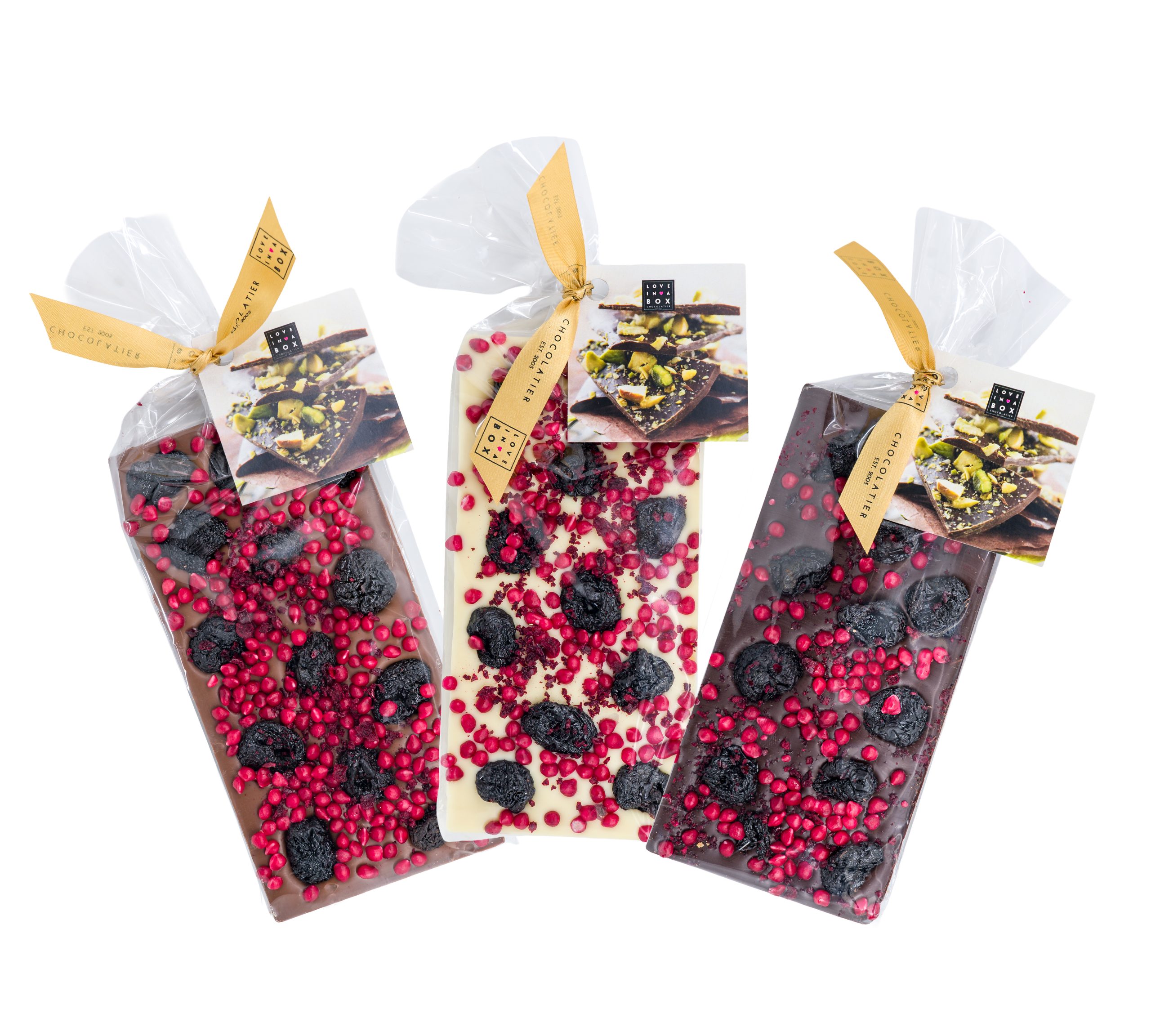 Luxe Chocolade Reep Kers & Framboos Melk- 100g