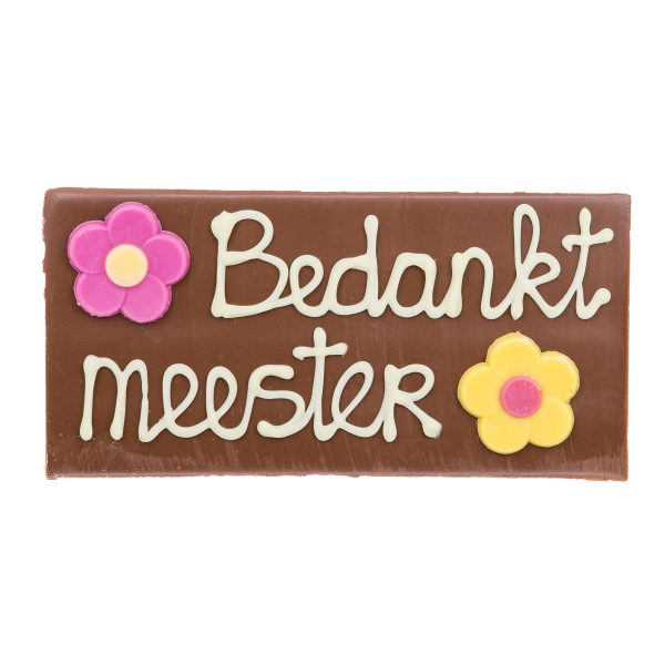 Luxe Chocolade Reep Bedankt Meester Melk - 100g