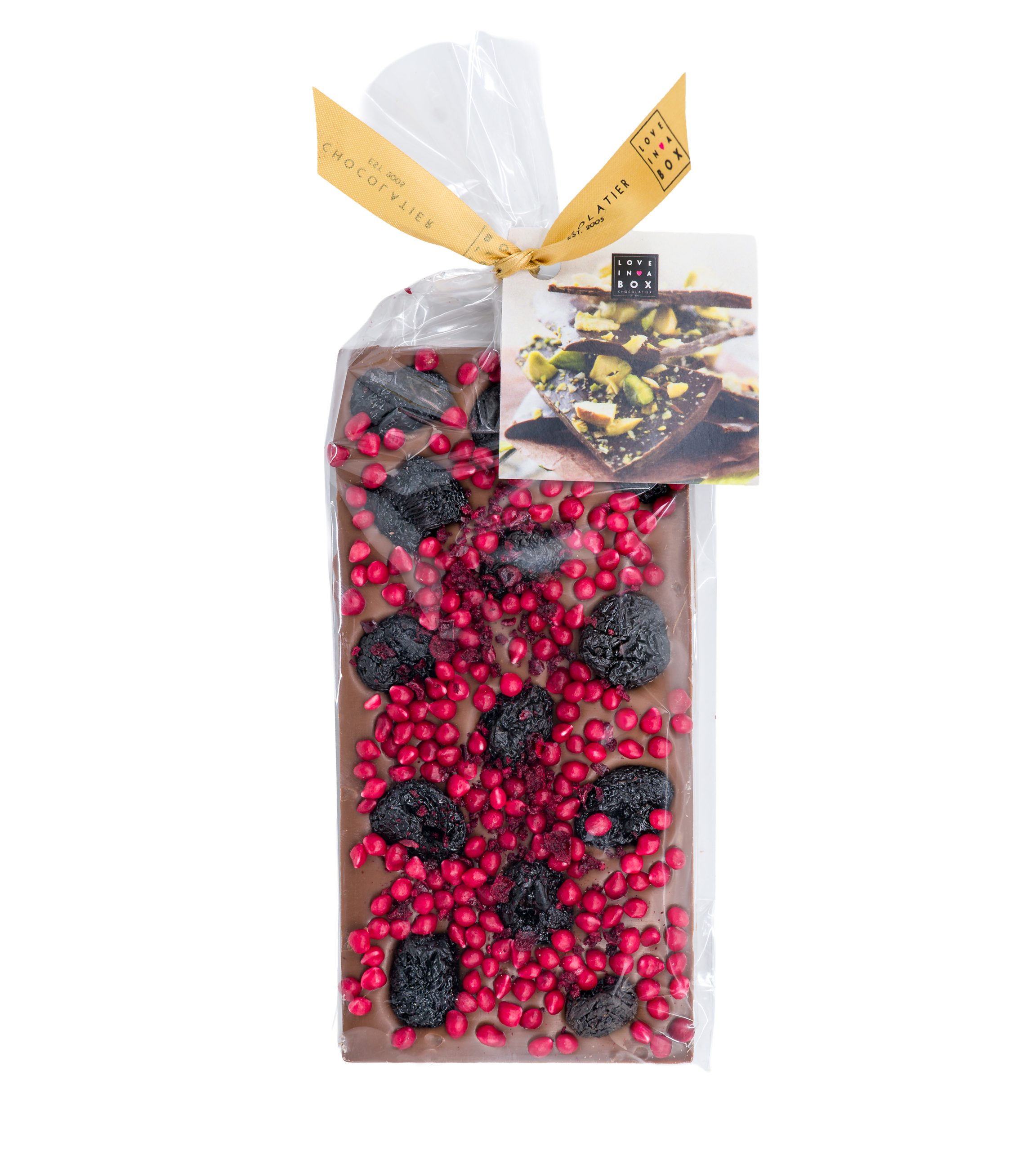 Luxe Chocolade Reep Kers & Framboos Melk- 100g