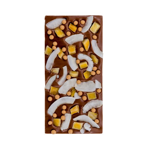 Luxe Zomer Chocoladereep Kokos, Mango & Caramel Melk - 100g