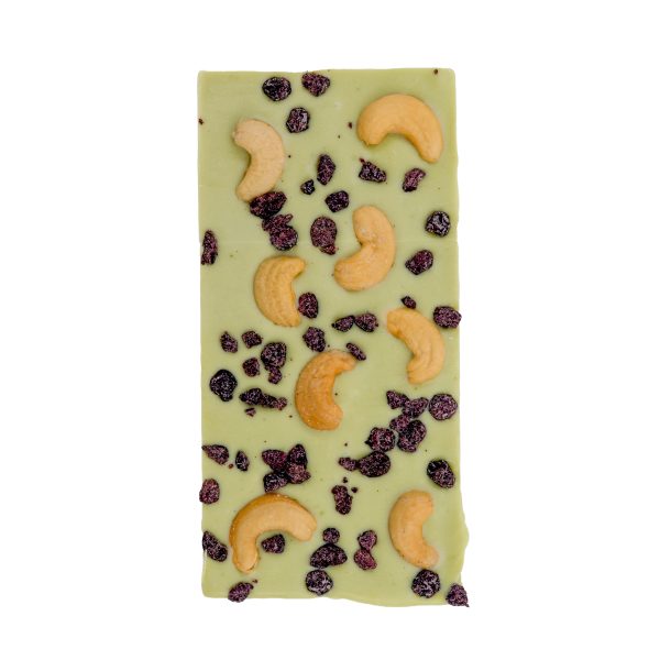 Luxe Zomer Chocoladereep Matcha, Bosbes & Cashew Wit - 100g